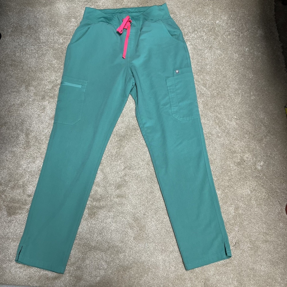 Figs HW Yola Women's Scrub Pants Size Medium PO#2822 Style#w22sw2013 teal green